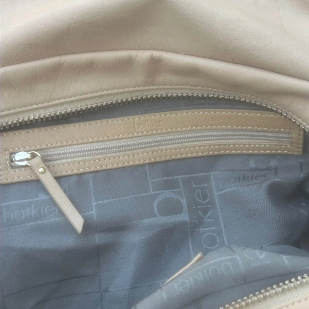 Botkier Trigger Satchel Beige Leather Handbag Purse